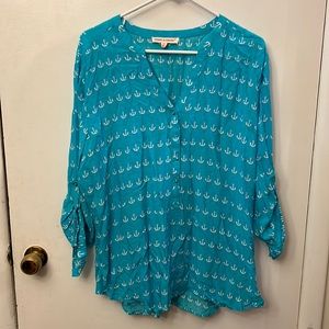 Grande & Greene Women’s Shirt Teal/Anchor Size XL